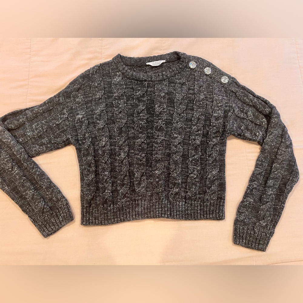 PRIMARK - Gray/SIlver cable knit sweater